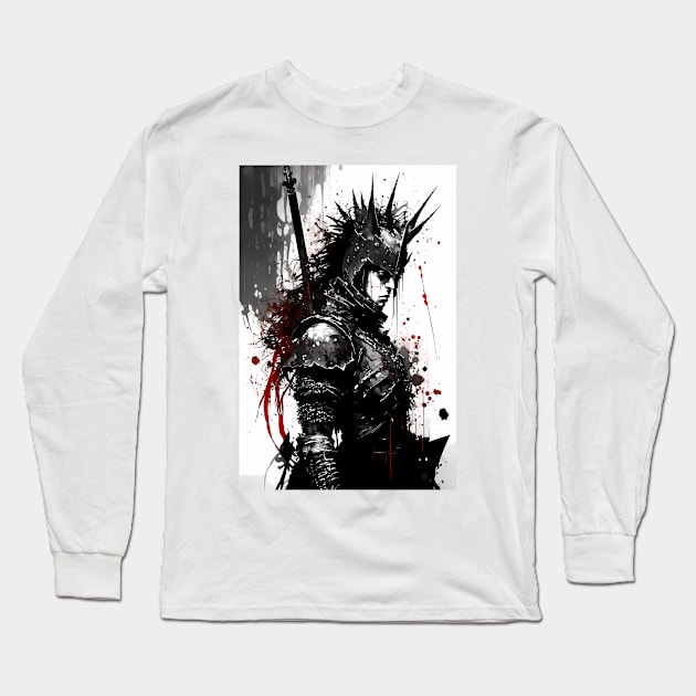 Gothic Punk Medieval Knight Long Sleeve T-Shirt by TortillaChief